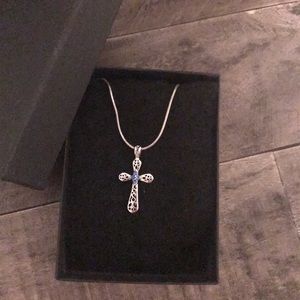Cross silver necklace